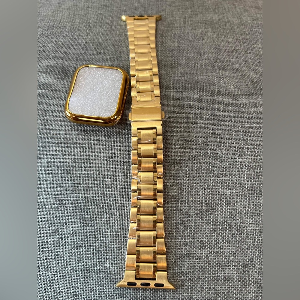 Apple Watch STAINLESS STEEL LINK WATCH BANDS 42mm/ 44mm 
Gold
